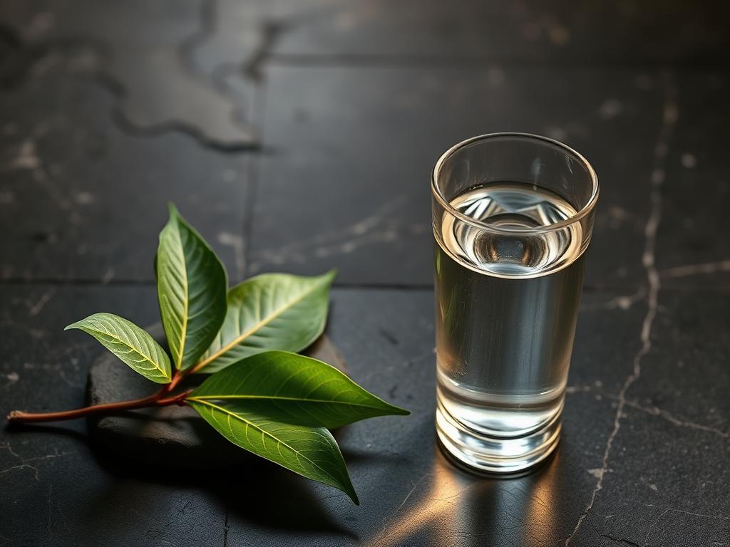 Blatt und Wasser als Symbol für Gesundheit und Zukunft